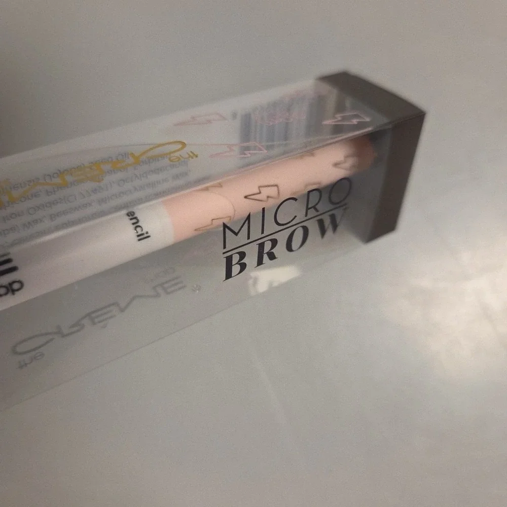 The Crème Shop 2-in-1 Retractable Micro Ultra‎ Fine Brow Pencil+Spoolie, Granite